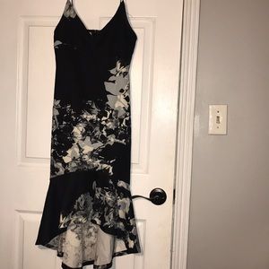 Floral elegant long back dress